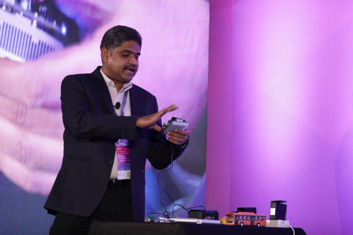 IntelIndia's tweet photo. "The industry is shifting its focus from training to inference"- @janakiramm, Founder & Principal Analyst, Janakiram & Associates shares what can be achieved through Intel OpenVino Toolkit & gives a demo of #AI Edge, which is powered by Intel. #AIOnIntel #IntelAIDC2019 https://t.co/5dbqeJ4F8g