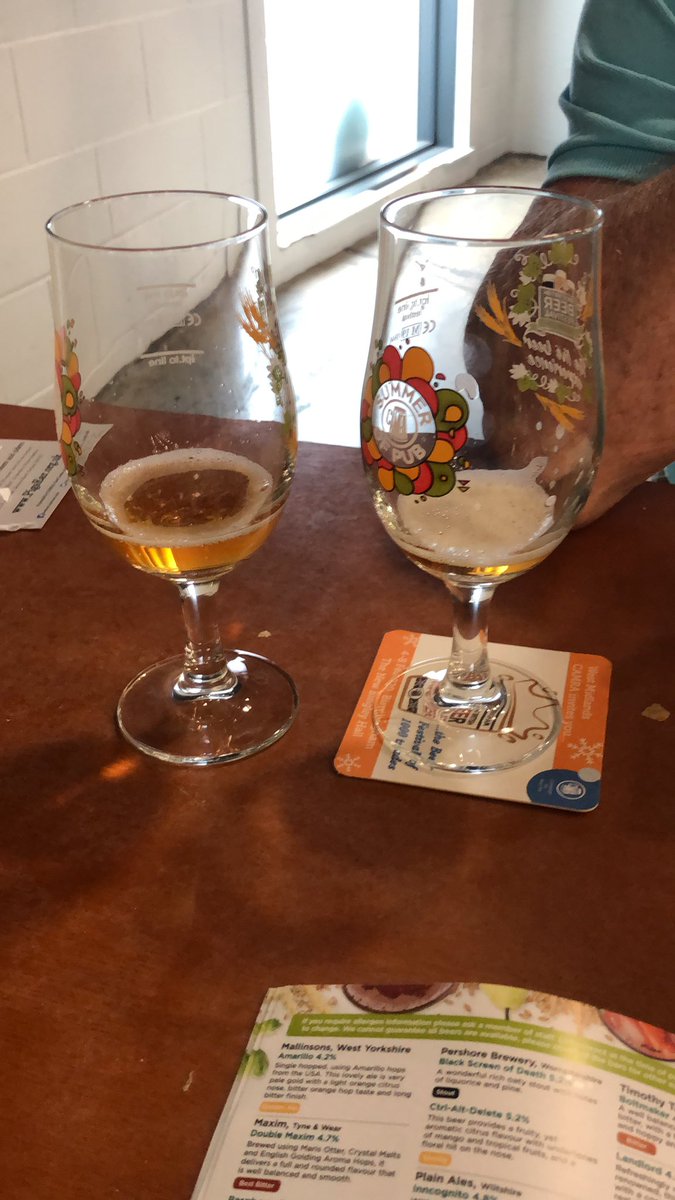 DrWatsoniain's tweet photo. @SurreyHillsBrew  #gbbf2019 #surreyhills #champs #sheredrop our first beer of the fest! Delicious! Well done lads! :-) Didn’t even queue! ;-) https://t.co/B8VFThqBIS
