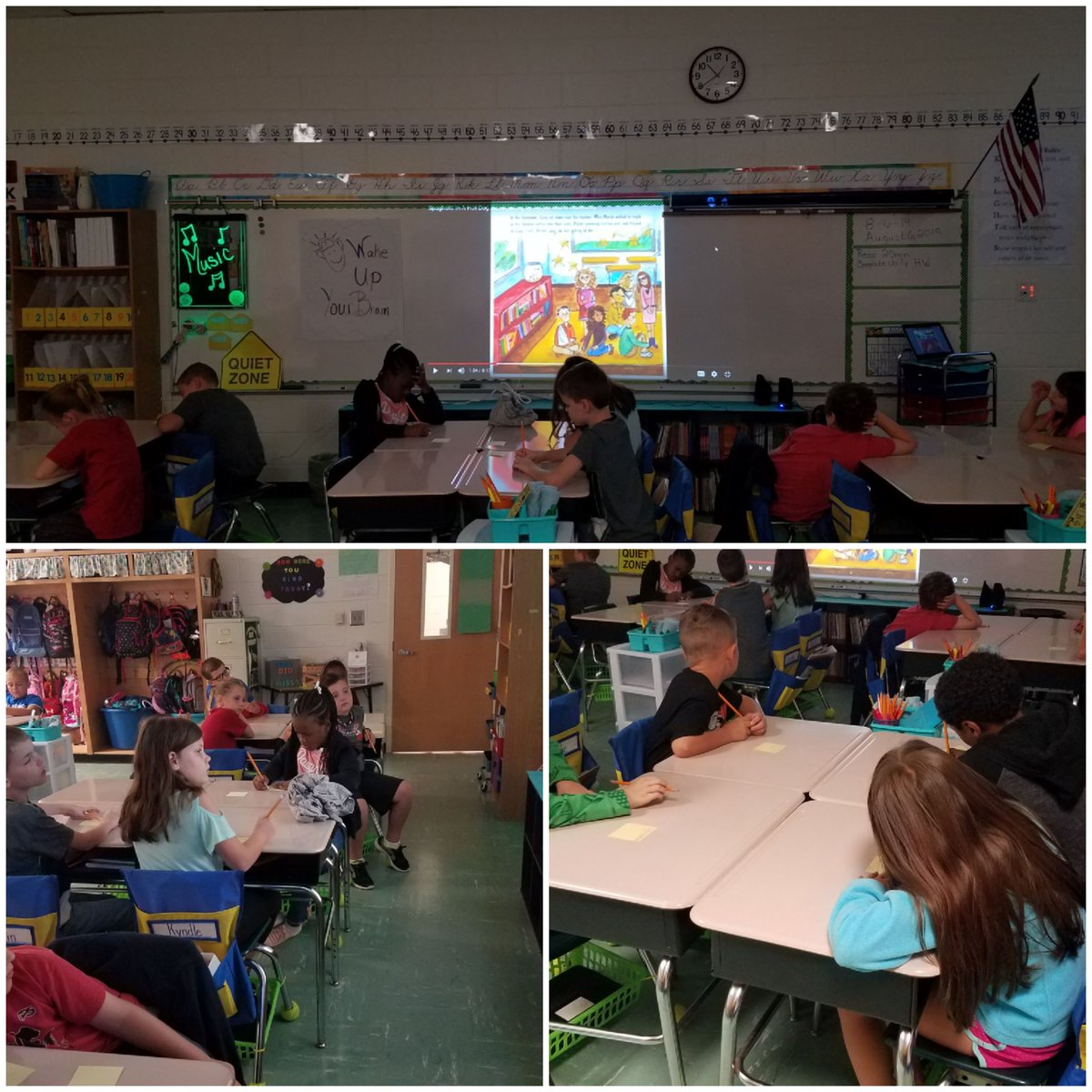 MrsSlaton4's tweet photo. Learning how to "Wake Up Your Brain" during reading! #onehope #readingstrategies https://t.co/Chsx1UNZ8W