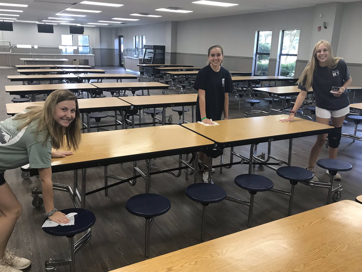 NCS_Trojans's tweet photo. Our @PedestalFoods cafeteria renovations are complete and all that remains is last minute cleanup.  High school parents got a sneak peak on Tuesday night.  We are excited about new menus, a new dining experience, and our new cafeteria! https://t.co/8DlNKcpARU