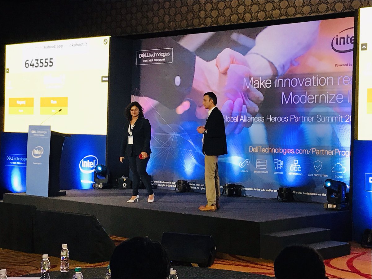MeAshwAni's tweet photo. Amazing turnout In the Global Alliances Heroes Partner Summit 2019. About to conclude the day with #Kahoot quiz #DellTechPartnerSummit2019
#Dell #IWork4Dell @Gordo_164 @prembajaj @TAditi1994 @shegeek_dell @mishrasourabh01 @SatyaKoppaka14 @vermag1 @AishwaryaMurug7 @malhan_sachin https://t.co/YEKyFzjTLx