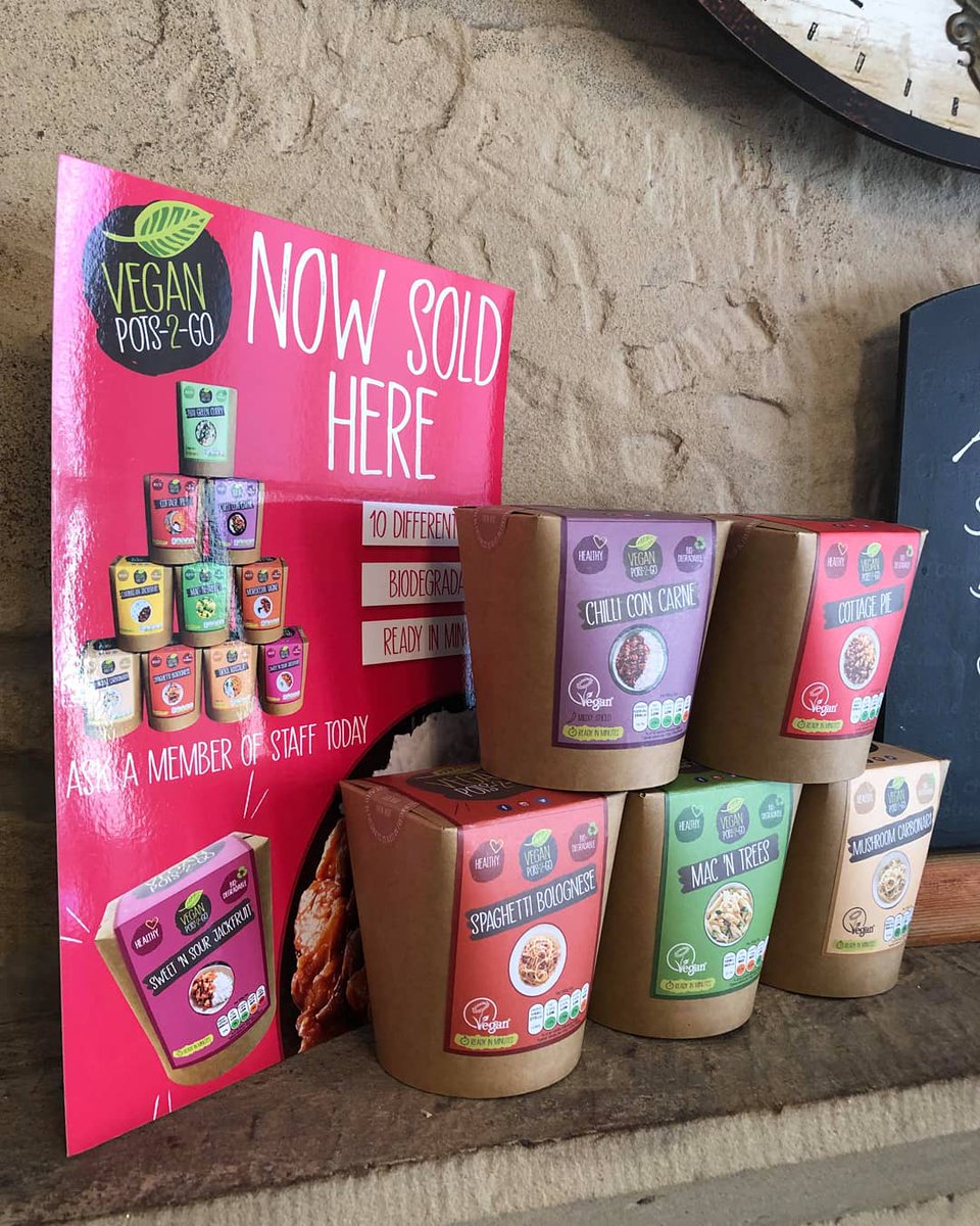 _TheCookhouse's tweet photo. Just another reason to visit us! #Vegan pots-2-go, a new startup from #mytholmroyd, healthy #plantbased meals that we heat up and serve to eat in! https://t.co/6NDAmFsp4u