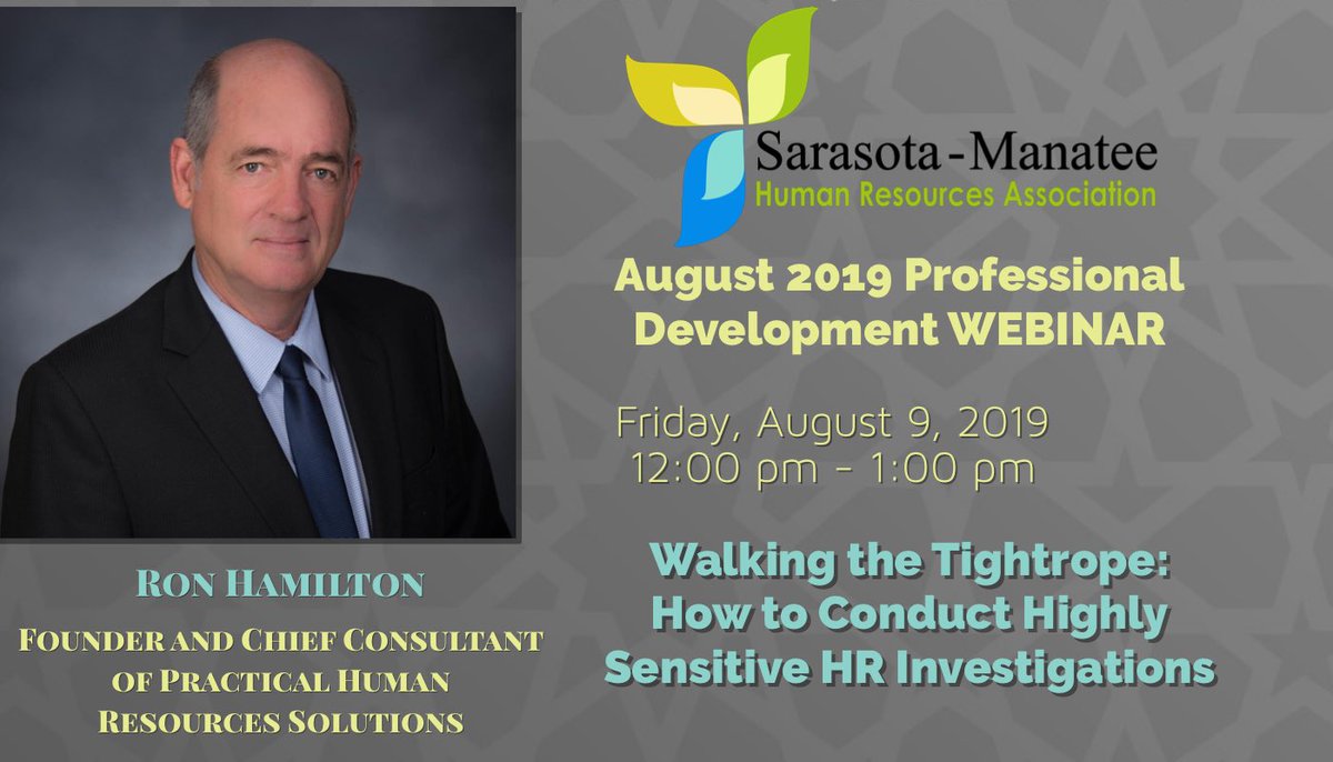 SHRA_HRchapter's tweet photo. Final day to register webinar. 

Ron Hamilton, MS presents our August professional development webinar.

https://t.co/kP68a1xgID

FREE for members. August 9th 12:00 pm

#HR #HumanResources #SHRAleads #teamSHRA #HRFL #SHRM #HRCI #leadership #ProfessionalDevelopment https://t.co/3xMXrAd1KH