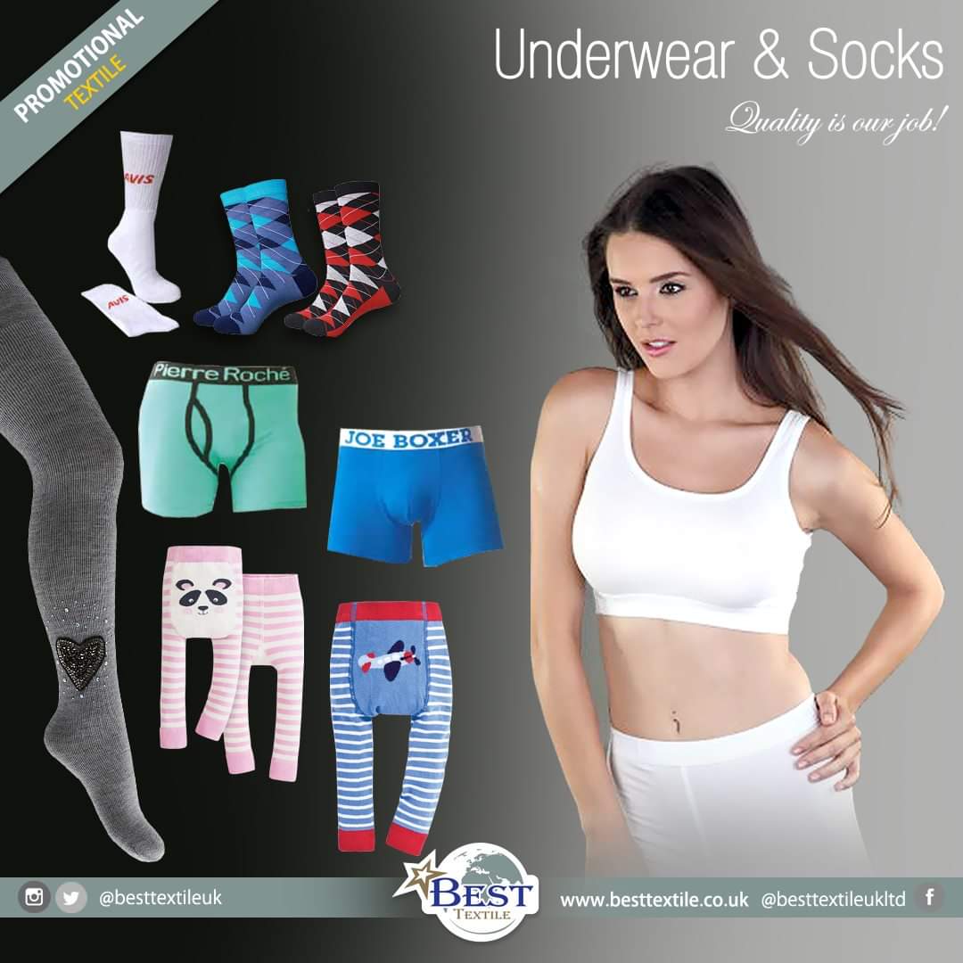 Underwears &amp; Socks
besttextile.co.uk
#besttextileuk #unitedkingdom #liverpool #promotion #textiles #bathrobes #towels #bedsets #compresstowels #turkishpeshtemal #underwears #sports #nightdress #pyjamas #pillow #apron #childrenproducts #blankets #spa #slippers  #socks