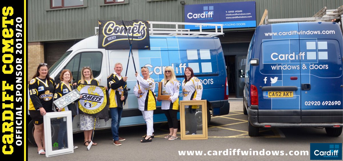 CardiffComets's tweet photo. 🤝 Sponsorship Announcement!🤝

Your Comets have a new sponsor for the 2019/20 Season! Please join us in welcoming @Cardiff_Windows to the team 💪🏒 

Find out more over on our FB: https://t.co/KB35RNyvT2

#LetsGoComets #Cardiff #localbusiness #sponsors #ThisGirlCan #EIHA #WNIHL https://t.co/EoTyd8xoh8