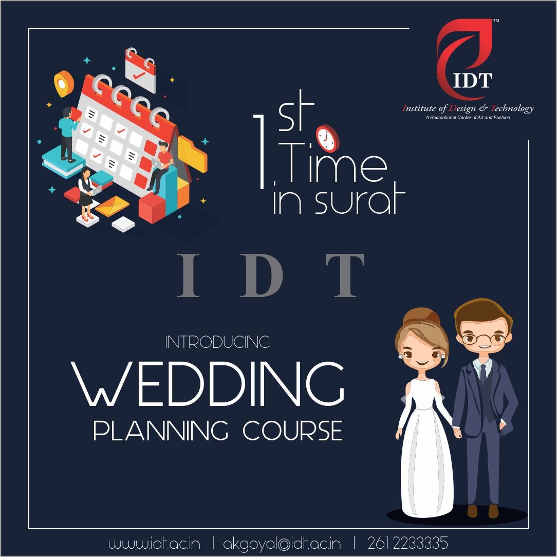 idt_surat's tweet photo. For the first time In Surat, Institute of Design & Technology launching Wedding Course for those who are interested to grow their career in Wedding Event Management.
#event #eventmanagement #eventcourse #weddingcourse #wedding https://t.co/HmFxfJgFwk