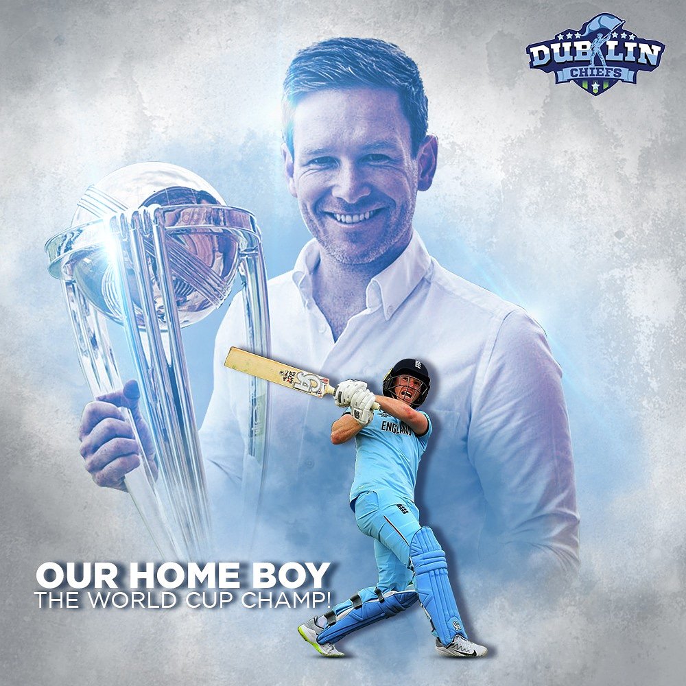 chiefs_dublin's tweet photo. Our first world cup winning captain Eoin Morgan.
It feels surreal!
Welcome on board!!
.
.
#dublinchiefs #godublin #EuroT20Slam #lovecricket https://t.co/uLC1Imwi8S