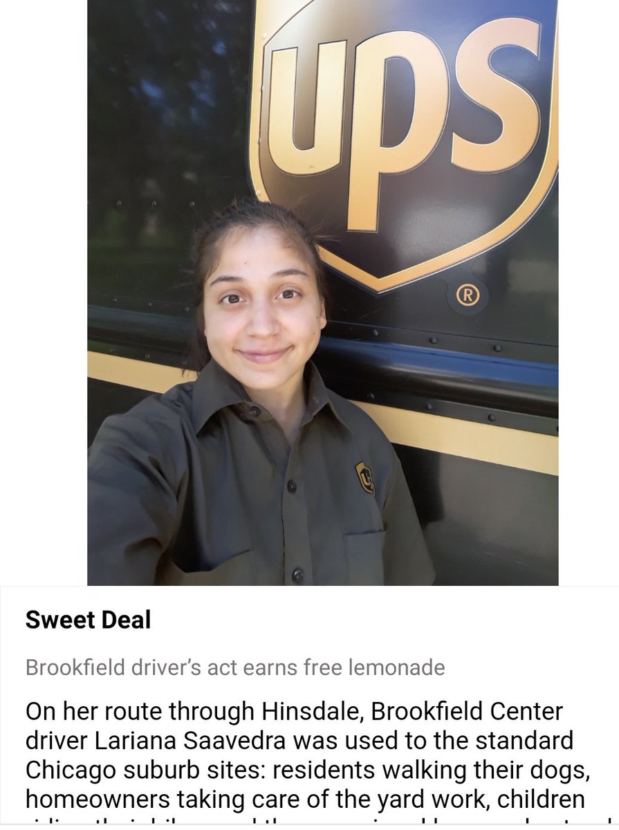 Sending a #UPSShoutout to my driving partner Lariana for staying aware on the road. Proud to have her on our Team! Read about her on the #UPSGO app