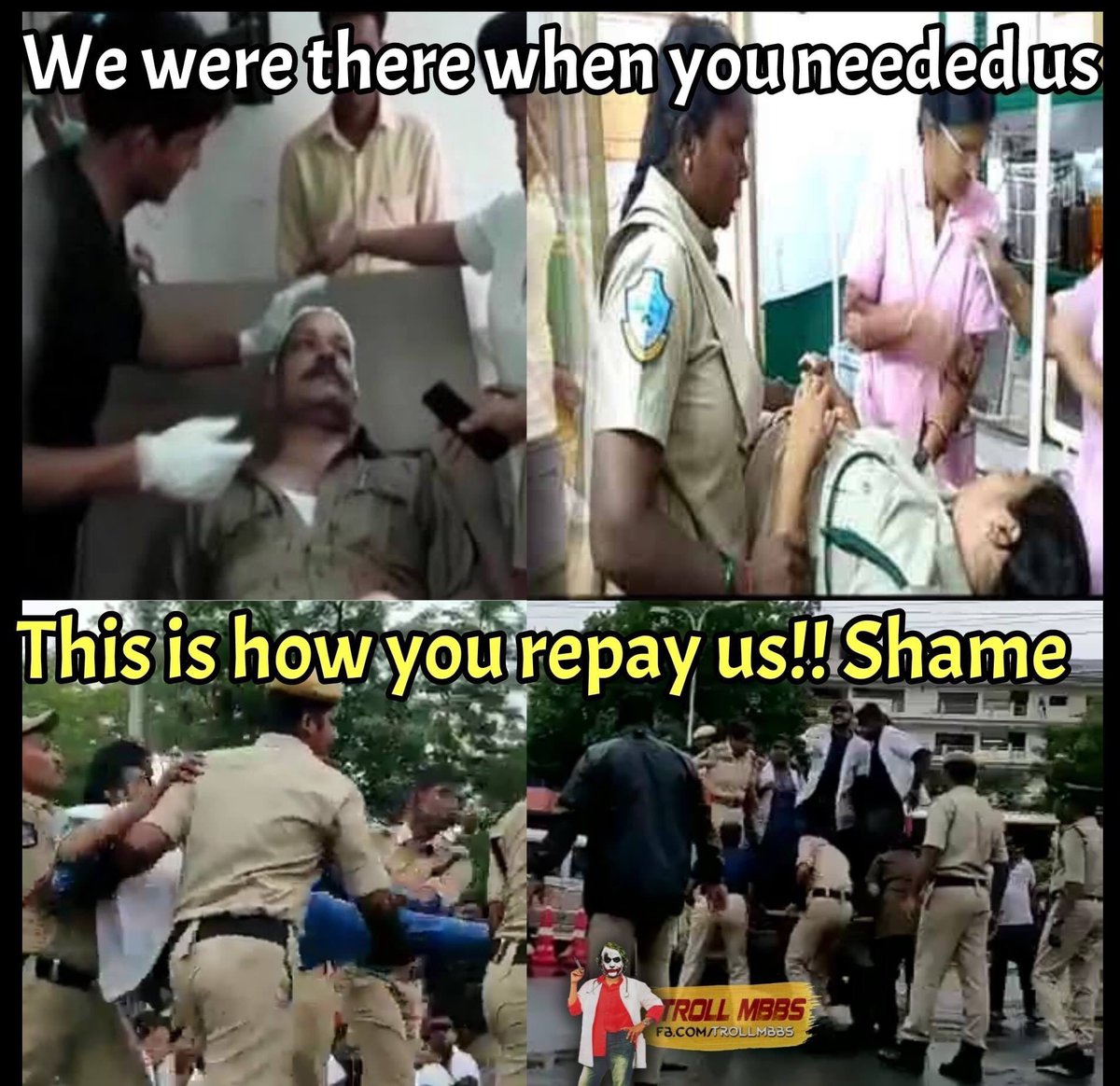 vasistadutt's tweet photo. #stopviolenceagainstdoctors #SayNoToNmcbill #shameonpolice https://t.co/wSoiIYPfkS