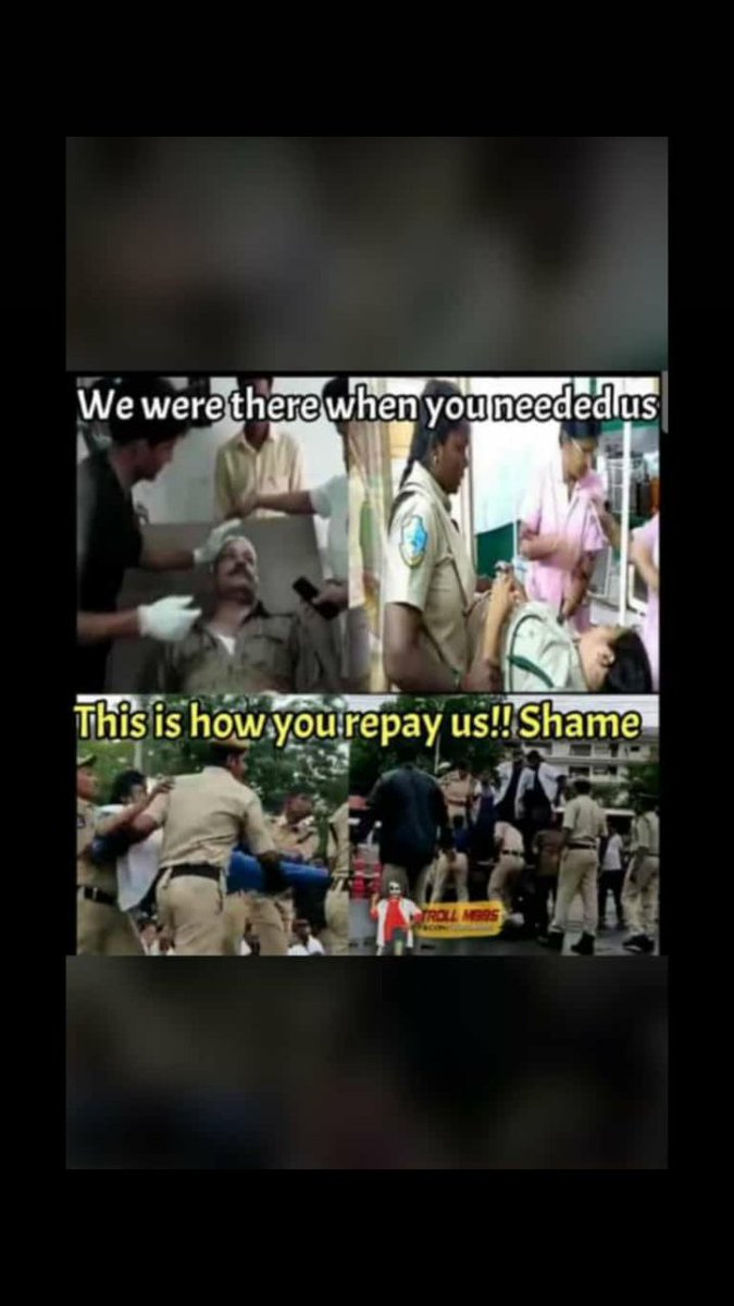 SamhithKrishna's tweet photo. #saynotonmcbill 
Did we do the same thing to the police when they need us...... How can treat the doctors like this... 
@PawanKalyan @ncbn @ysjagan @narendramodi @APPOLICE100 https://t.co/3sIRNirpsG