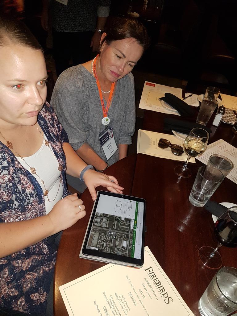 polanna1's tweet photo. Ladies getting the run down on JD Link and the John Deere Operation Centre. Amazing technology to increase efficiency, track acreage and assist in the recording of tractor maintenance &amp; management - just to mention a few! #RaboCottonTour #JohnDeere #JDLink @GeorgiaColley5 https://t.co/A2oFH7dvWr