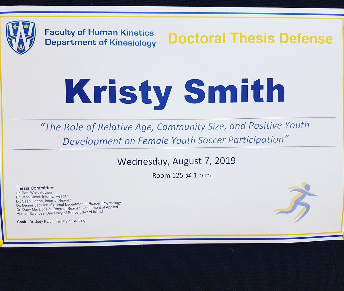Join us today at 1:00 PM as Kristy Smith defends her PhD Thesis.  Room 125 HK.