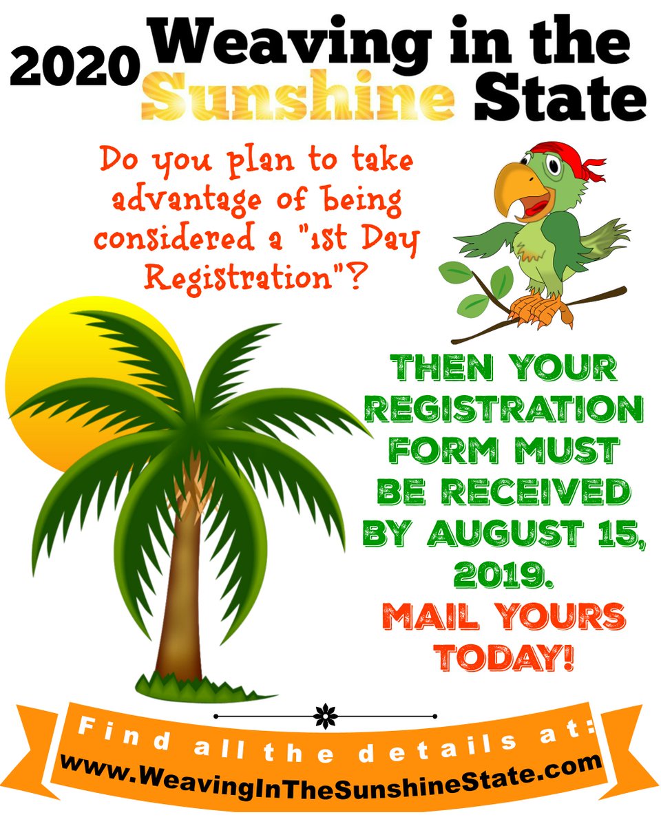 Becky_A_Bechtel's tweet image. Weaving in the Sunshine State Basket Weaving Retreat - Ft. Myers, FL - February 4-6, 2020. &quot;1st Day Registrations&quot; due 8-15-2019. Come join us for the fun in sunny south Florida. There are classes for everyone! #basketweavingretreat #sunnysouthFL #learntoweave #seeyouthere