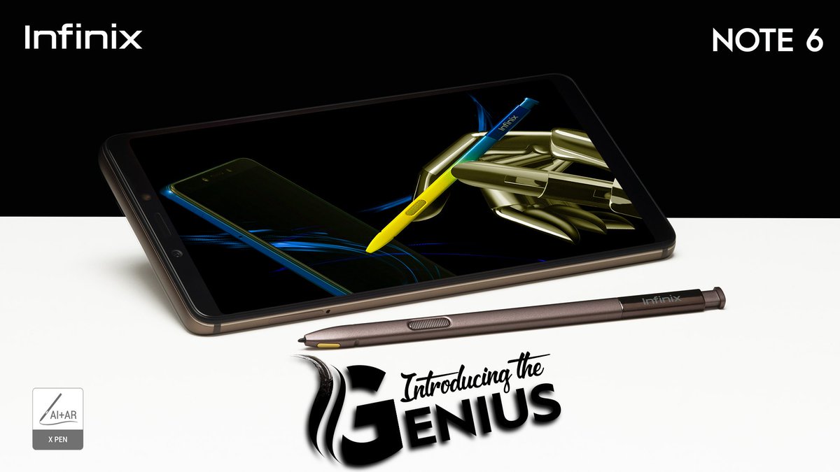 InfinixGhana's tweet photo. The newest member of Note series is here.😍😍 Now you can become a creative genius with the Infinix Note 6.😎 #InfinixNote6 #TheGenius https://t.co/4SFASn2jQO