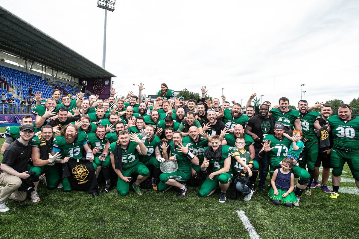 Congratulations to <a href="/BelfastTrojans/">Belfast Trojans</a> on winning the XXXIII Shamrock Bowl.  Well done Barry Keil and team! Photo Credit: #MCSGroup