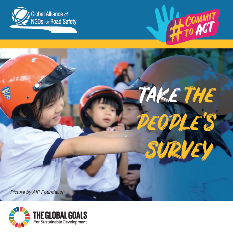 RoadSafetyNGOs's tweet photo. Road crashes are the number one killer of young people. #CommitToAct: answer this short survey to let your leaders know why they must act to save lives on the road. https://t.co/3Z8OXYccYk 
#RoadSafety https://t.co/pkGG8AFu8K