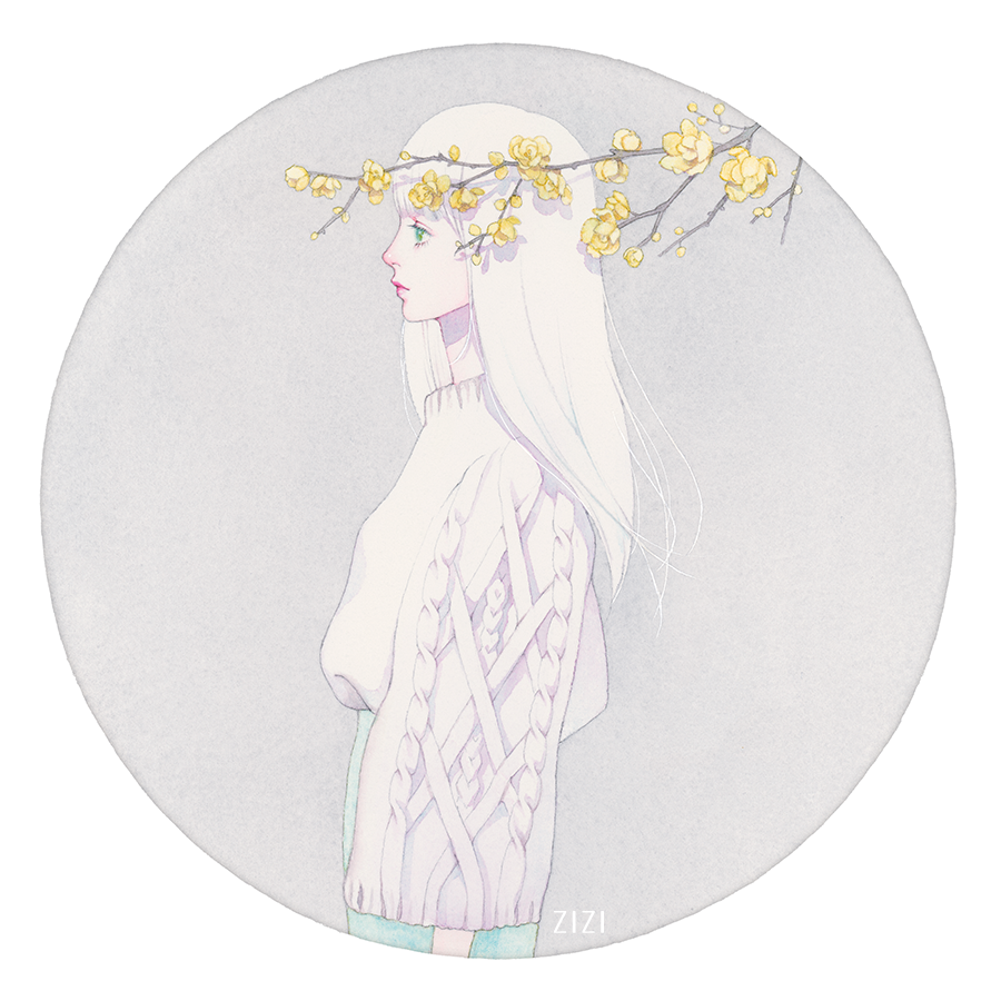 「花の日?
個展の時の丸枠シリーズを。
#花の日 」|ZIZI𓇬通販4/9までのイラスト