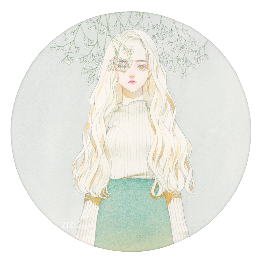 「花の日?
個展の時の丸枠シリーズを。
#花の日 」|ZIZI𓇬通販4/9までのイラスト