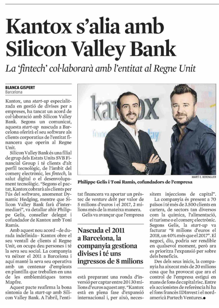 LaiaCorbella's tweet photo. Tecnologia i eficiència, això és @kantox. Enhorabona @Pgelis i @Toni_Rami ! #fintech https://t.co/MA4WgI52ZR