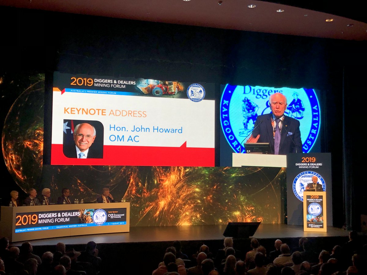 CentricMining's tweet photo. Thanks to @diggersndealers for another insightful forum this year! And a great honor to hear #mininginsights from Keynote speaker Hon. John Howard #DigitalTransformation https://t.co/ruoWJ0P1kH