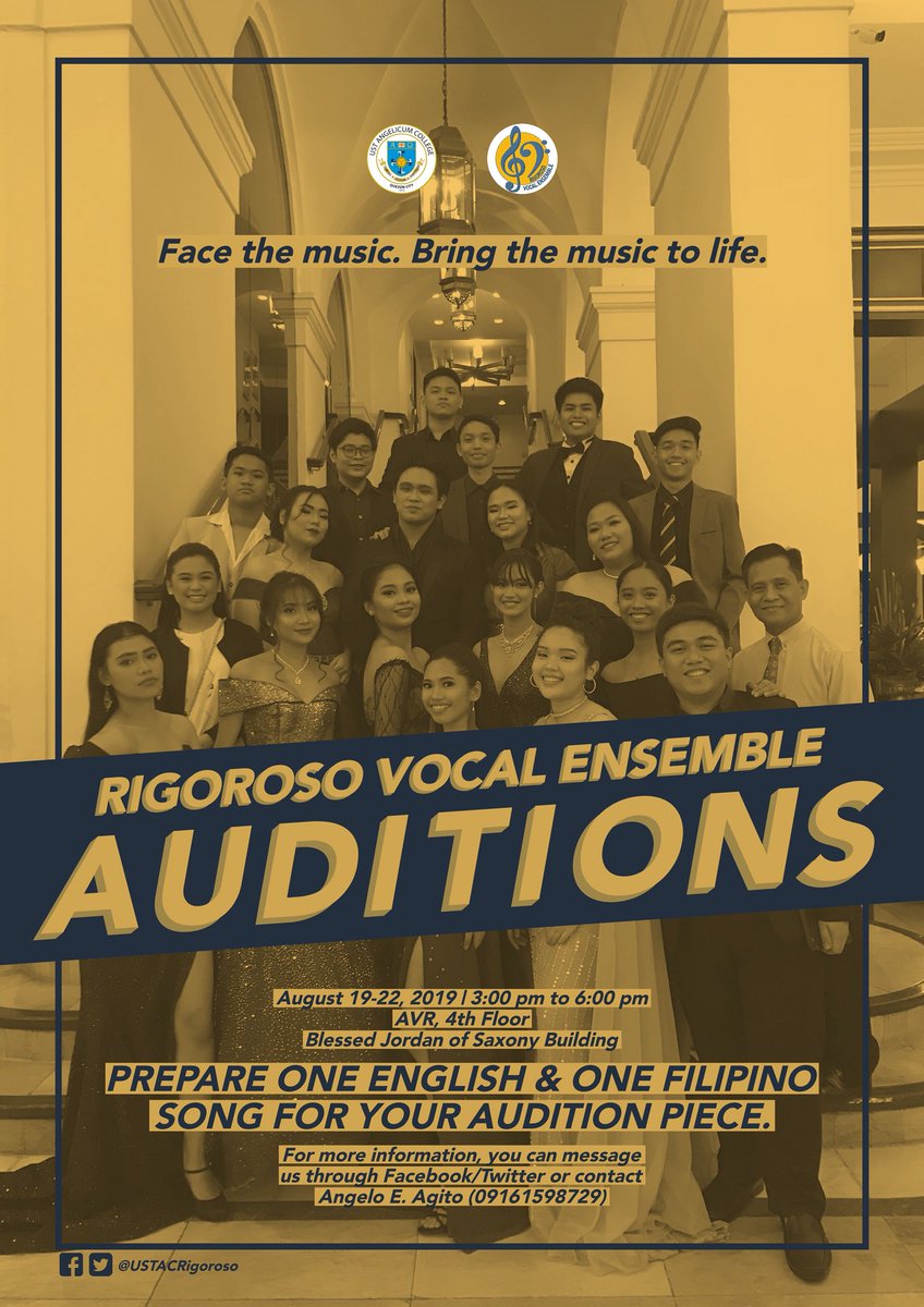 RigorosoVE's tweet photo. RIGOROSO VOCAL ENSEMBLE!!!!
We teain, we hone, we perform.
#USTAC #USTAngelicum https://t.co/qCEKnvF1If
