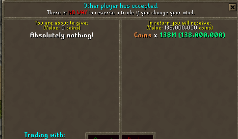 ZoonixSwaps's tweet photo. 138M OSRS -> 717.6M RS3 https://t.co/oiIjnabGiT
