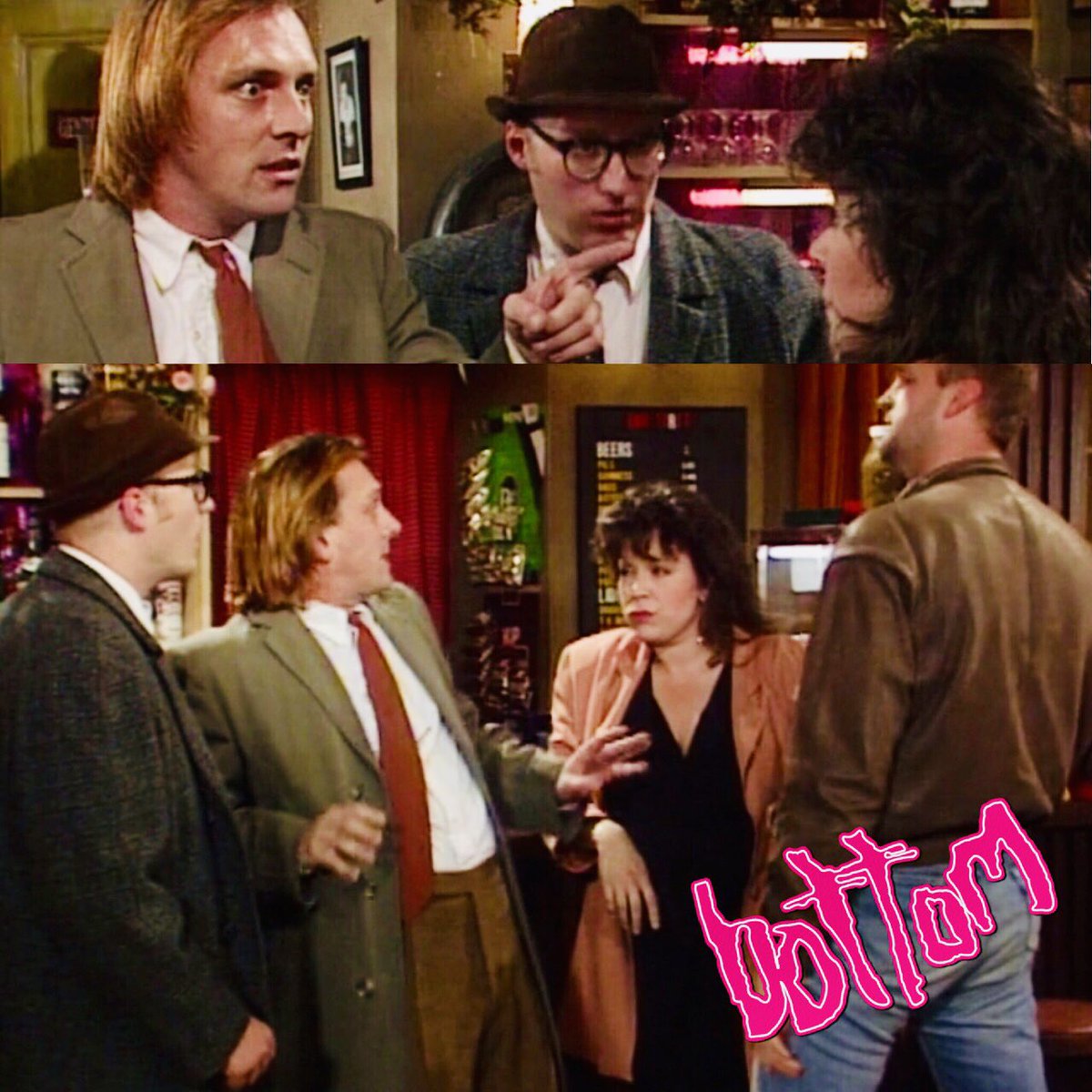 harriet_thorpe's tweet photo. #WednesdayWisdom if men like this try and talk to you in a bar. Just DON’T engage ⛔️🤣 Back to the hilarious #Bottom on @BBCComedy with the brilliant talents of @AdrianEdmondson @MantleClive +sadly missed #RikMayle #BBCClassic https://t.co/uPrLzEd2LF