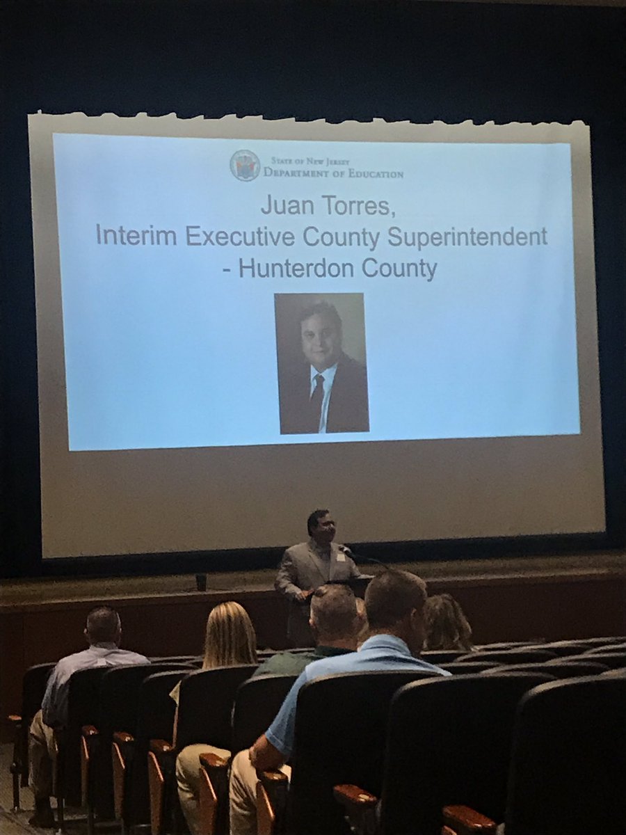 NJSTEMPathways's tweet photo. Hunterdon County Superintendent, Juan Torres, delivers the opening remarks. #2019hcedtechfest @HCEdTechFest https://t.co/X6smdJfVX7