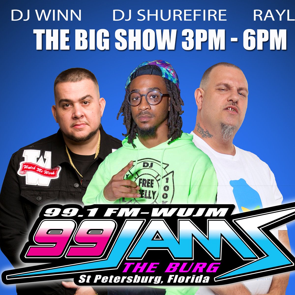 RAYLO561's tweet photo. If your in St Petersburg lock usxin at 3pm on 99.1fm ! @djwinn727 @DJSHUREFIRE #stpetersburg #99jams #demdamndogs https://t.co/JMTW1M4ISd