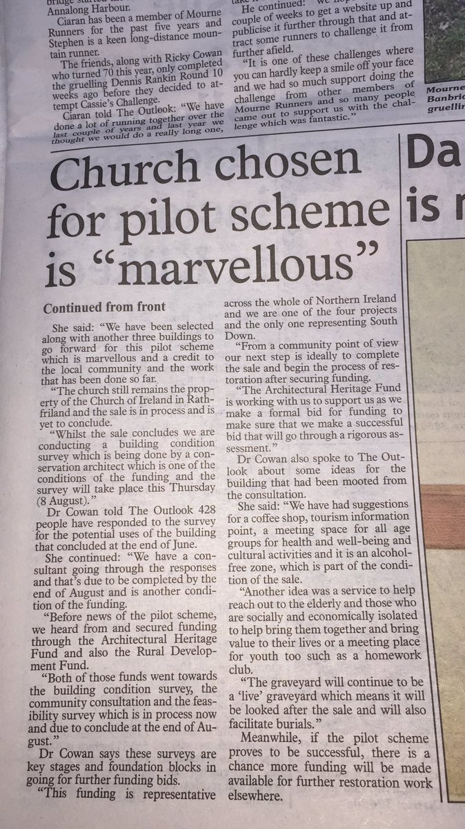ClonduffDE's tweet photo. We always knew Hilltown was special but it’s great that our stakeholders agree and are supporting us to achieve our vision. 428 survey entries from our community definitely played their part! #People #Place #Community. Copyrights to Newry Reporter, The Outlook and Mourne Observer https://t.co/Gr8NEuLxq6