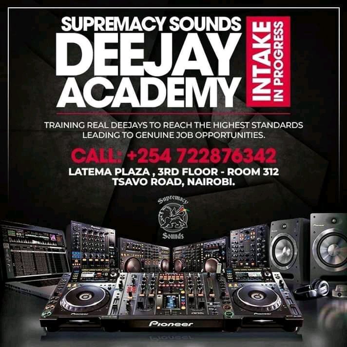 MartoValencia_'s tweet photo. All Aspiring Djs Are Welcome For Our August Intake. Enroll With Us And In 3 Months You Can Be On Your Way To A Lucrative DJ Career! To Reserve Your Spot Simply Call/Text +254 722 876 342.
DON'T MISS OUT!!!
#SupremacySound 
 @DjRaskull @STAMINADJ @DEEJAYNIAL @DjLynkky https://t.co/b4y4I1ZV0h