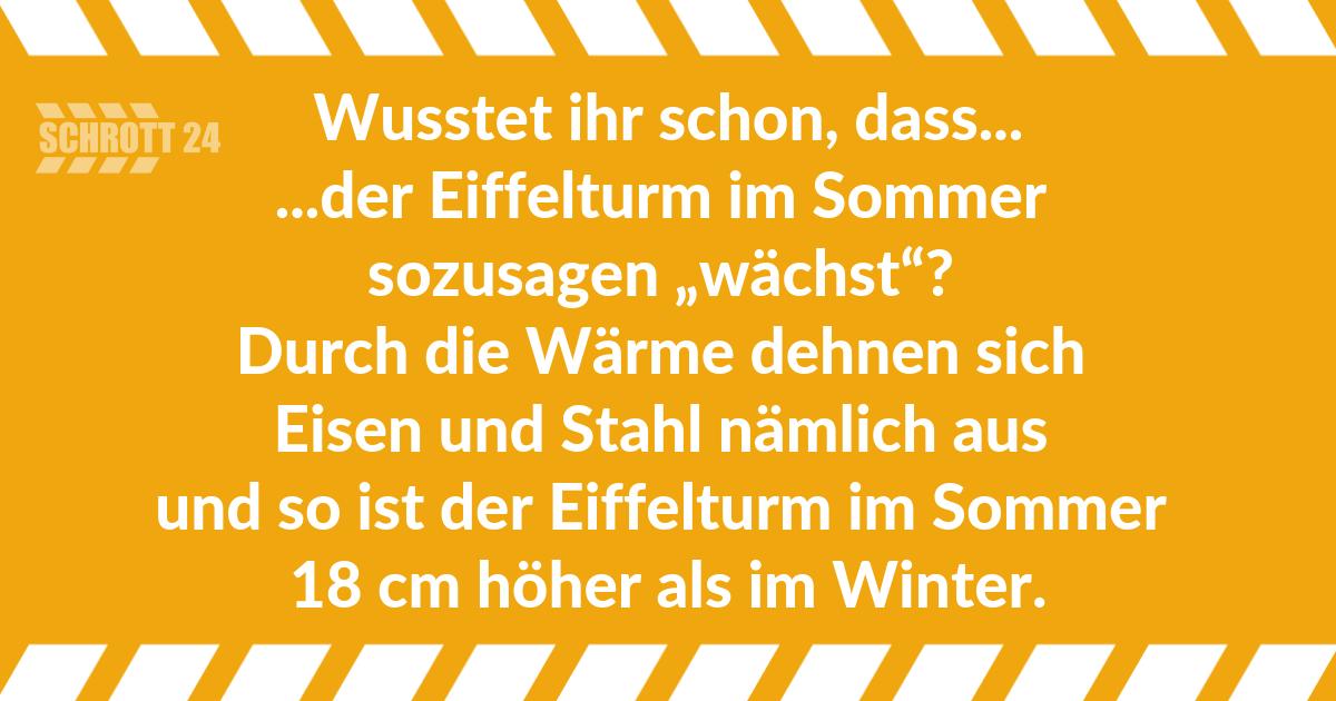 Und wieviel würde man bekommen, wenn man den Eiffelturm verschrottet? Schätz doch mal.... 😛