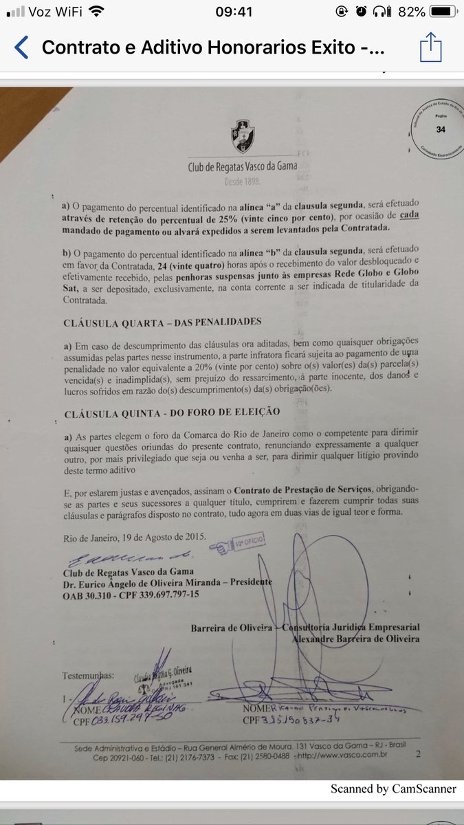 ColinaGeneral's tweet photo. @VascodaGama tem uma penhora de quase 23 milhões movido por uma empresa de “consultoria jurídica”. Um contrato absurdo com um termo aditivo mais absurdo ainda. Adivinhem quem assinou? @euricobmiranda vc foi testemunha dessa atrocidade! @SiteCASACA @GrupoCasaca mataram o Vasco! https://t.co/rjSOWzDOdc