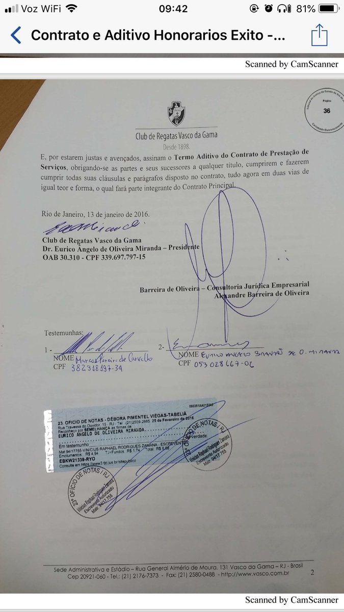 ColinaGeneral's tweet photo. @VascodaGama tem uma penhora de quase 23 milhões movido por uma empresa de “consultoria jurídica”. Um contrato absurdo com um termo aditivo mais absurdo ainda. Adivinhem quem assinou? @euricobmiranda vc foi testemunha dessa atrocidade! @SiteCASACA @GrupoCasaca mataram o Vasco! https://t.co/rjSOWzDOdc