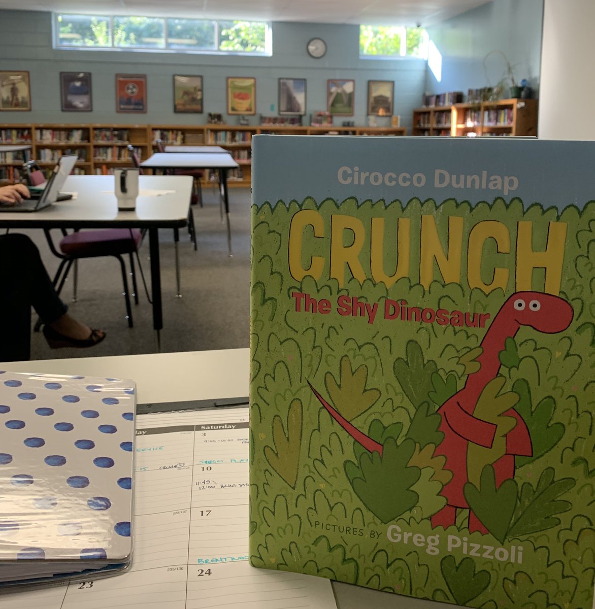 messerlyk's tweet photo. My last #TASLsummerchallenge post. #sigh This ADORABLE book is all I can cram in this #backtoschool week. Hope everyone enjoys the first few weeks of school. #letsrockthis #mydeskisalreadyamess #bigkidslikechildrensbookstoo @gregpizzoli https://t.co/PcR35jkfxX