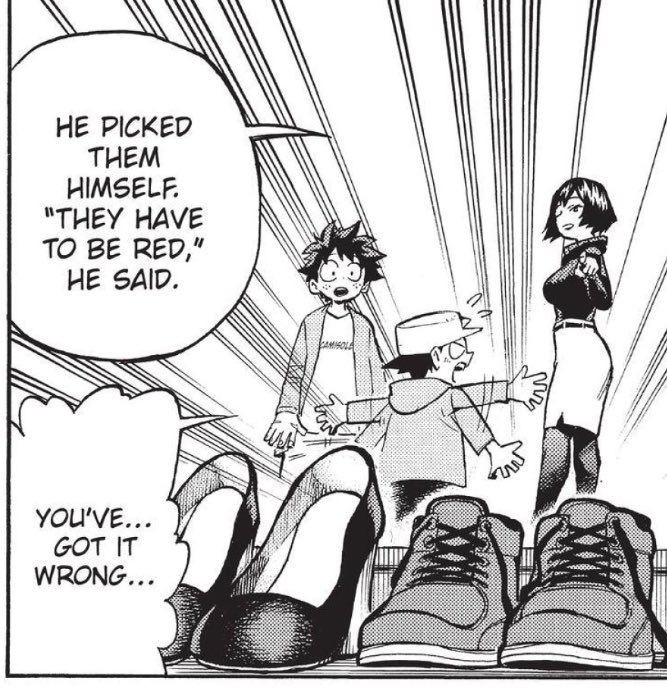 LJ_Hollywood's tweet photo. We just covered their debut appearance recently on Hero Notes, so it’s great to see the Pussycats back together again (in day-off version!) also, Kota getting matching Midoriya shoes is an adorable touch.
#MyHeroAcademia #Volume20 https://t.co/ZG3xC00c6G