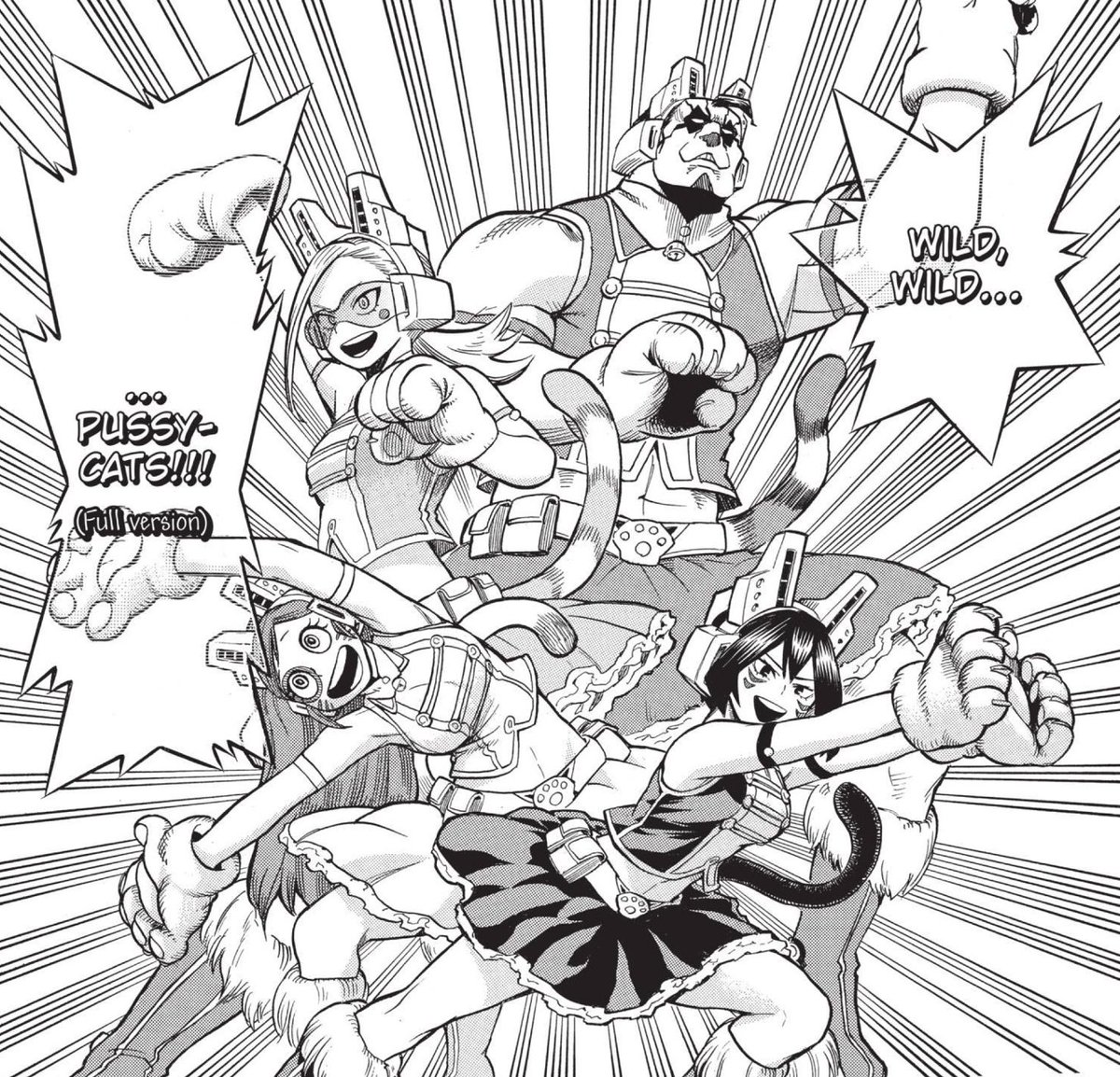 LJ_Hollywood's tweet photo. We just covered their debut appearance recently on Hero Notes, so it’s great to see the Pussycats back together again (in day-off version!) also, Kota getting matching Midoriya shoes is an adorable touch.
#MyHeroAcademia #Volume20 https://t.co/ZG3xC00c6G