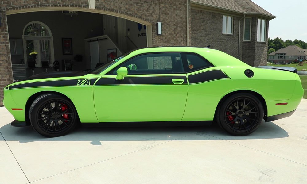 StellantisNA's tweet photo. Many cars in the @Dodge Show 'n' Shine at #roadkillnights #poweredbydodge look like a concept. One #SublimeGreen #Challenger almost is. Find it this weekend at @RoadkillShow in Pontiac. See the story in our blog: https://t.co/IhZRd2VGc4 https://t.co/bpBxpXE9CX