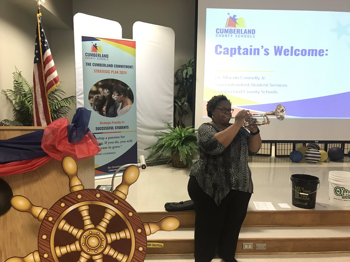 staugustapastor's tweet photo. #Committed2EveryStudent CCS Early Start Schoolsโs Convocation kicked off by teacher Jerita Walters playing the National Anthem on trumpet https://t.co/DSEfvkh6Yv