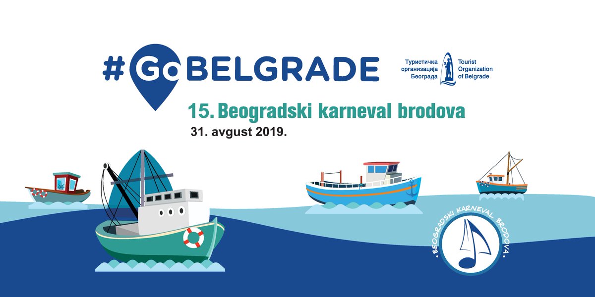 TOBelgrade's tweet image. Uživajte u jedinstvenoj festivalskoj atmosferi na 15. Beogradskom karnevalu brodova duž Sava promenade 31. avgusta.