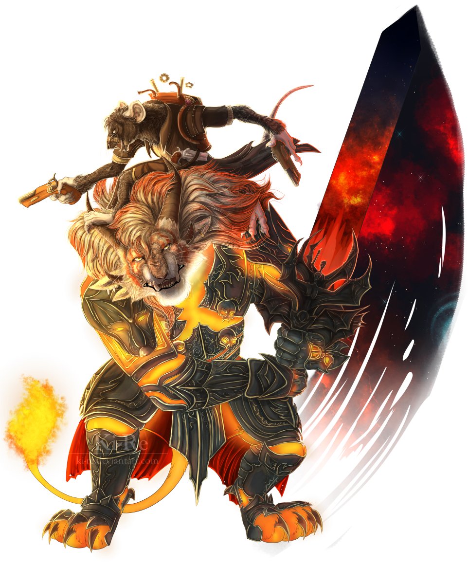 KingaRejmer's tweet photo. Commission finished some time ago, for DragonNight on fA. It was fun to work with this one. :)
#charr #skritt #gw2 #digital #KiRe #hawkclash #korridadA https://t.co/J2LJKkt2Ho