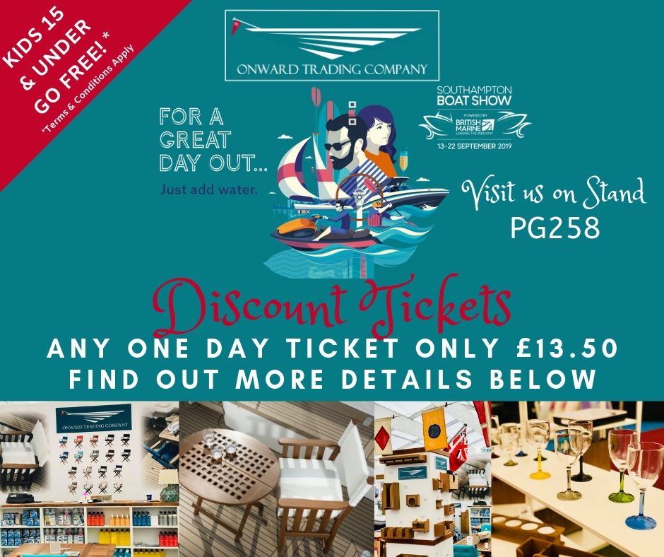 OnwardMarine's tweet photo. Southampton Boat Show and Onward Trading would like to offer you the chance to take advantage of Discounted Tickets at just £13.50 (per Any Day flexible entry ticket)

To find out more or Buy Tickets Here: - https://t.co/9FAYPKkZaa https://t.co/jyKSugtMBR