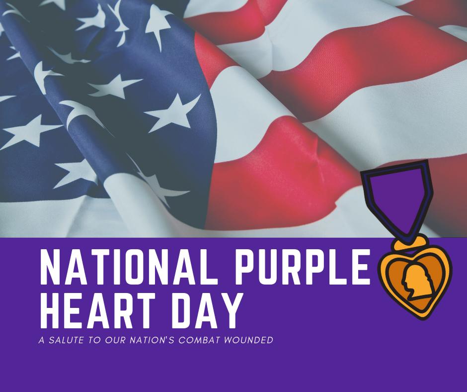CityofBullard's tweet photo. Today is #NationalPurpleHeartDay. 
A day to recognize the brave men and women wounded or killed in combat while serving our country. We thank you for your service. https://t.co/7B2odfedBV