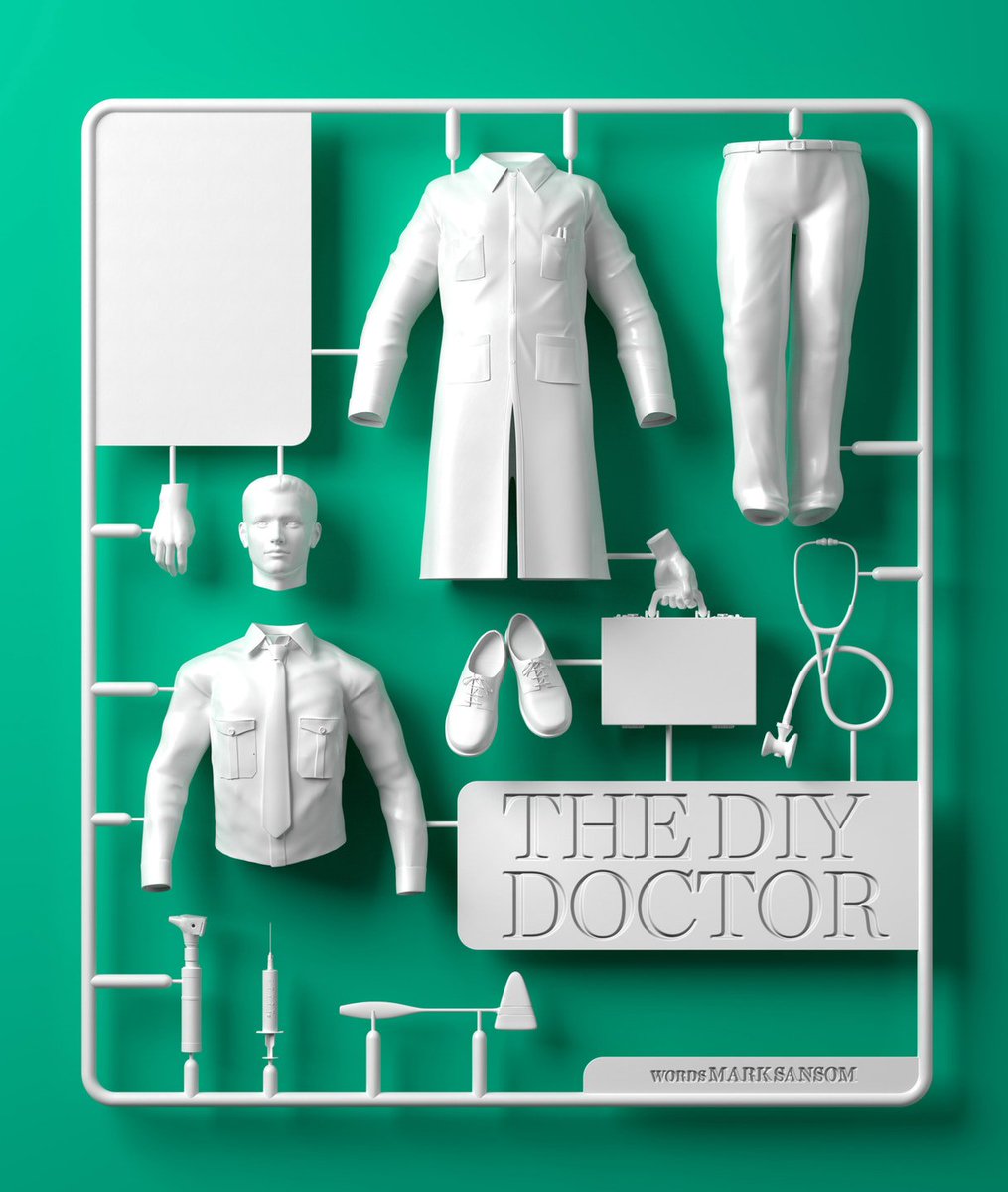 Folioplanet's tweet photo. The DIY Doctor. #Illustration by @oliverburston. Represented by @debutart  https://t.co/Erb2XJ80FF #editorialillustration #3D #3Dmodeling #realisticillustration #commercialillustration https://t.co/wiKhII8uqR