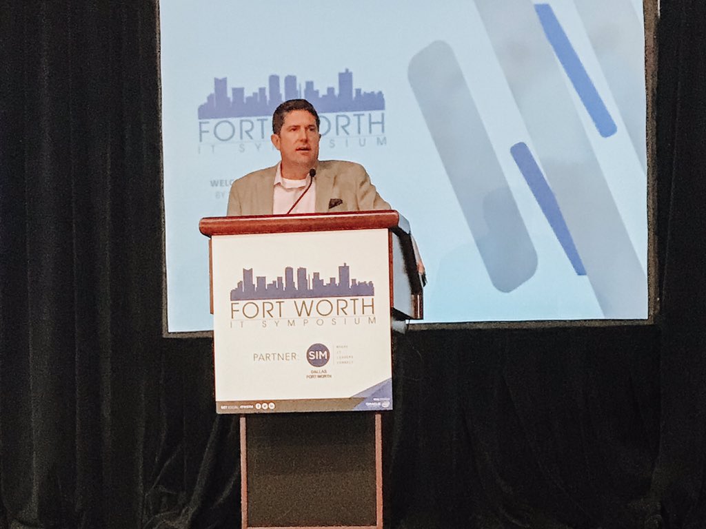 EFMEvents's tweet photo. Good morning Texas! Here’s a look at Nellson Burns welcoming the crowd at the Fort Worth IT Symposium. Excited for a great day of education & networking today!
#FWSYM #IT #EFMEvents #CIO #Tech #Texas https://t.co/LYwduoa1L0