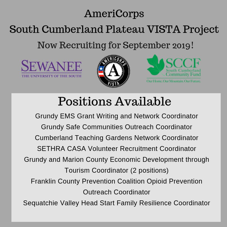 scpvista's tweet photo. Start your year of service with our team of awesome VISTAs! Now recruiting for an October start date! #serviceyear #americorps #americorpsVISTA #getthingsdone #nationalserviceworks https://t.co/VFdZEKV4jV