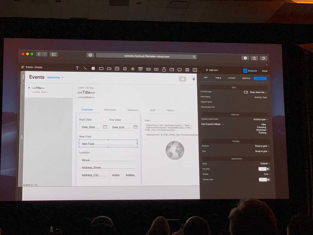 MacGeek27's tweet photo. Some awesome stuff coming! 
#JavaScript #CardWindows #WebAuthoring #ResponsiveLayouts
#FileMakerDevCon
#FileMakerDevCon2019
#Claris https://t.co/tY1hzKMKlw