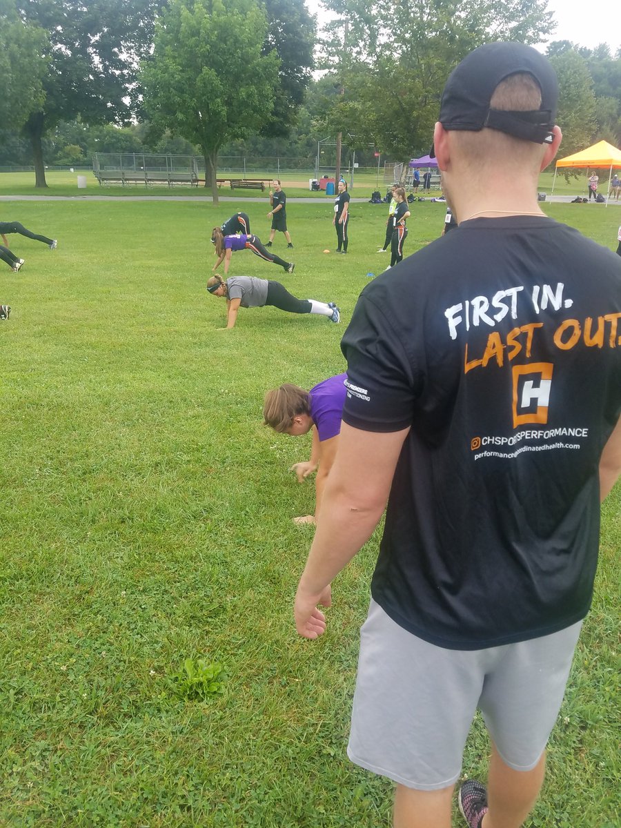 PhantomsFP's tweet photo. Great turnout at Phamtoms tryouts. #firstinlastout Coordinated Health running the warn-up session. https://t.co/CeZh6eqRTe