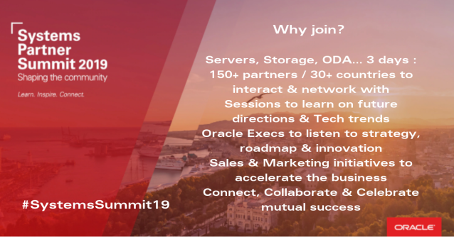 carmendel_c's tweet photo. Calling all @Oraclepartners & #ISV - Join the annual #SystemsSummit19 event for #emeapartners - Malaga, Spain, 4/6 Sept. @Oracle_ES Discover latest initiatives, strategy & roadmap & celebrate mutual success. Learn more & register: https://t.co/zRPGgnQ7uh https://t.co/NqRTeGnbV0