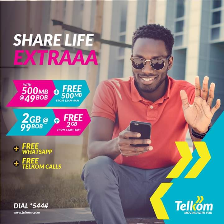 More data means more Whatsapp chat time with those you love. 😍😍 Get FREE Whatsapp when you get purchase our daily 500MB data bundle at just 49 bob! Dial *544# to subscribe.  #ShareLifeExtra